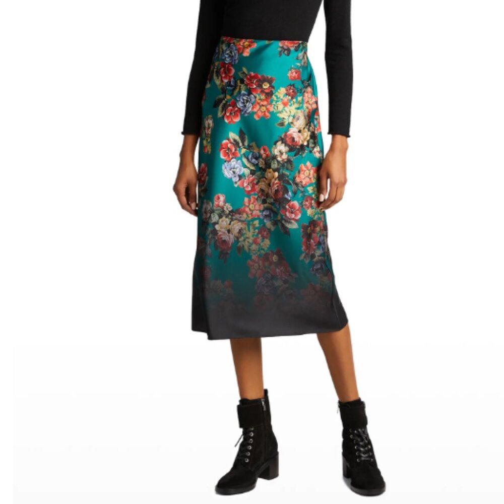 Alice + Olivia Maeve Floral Slip Skirt size 6